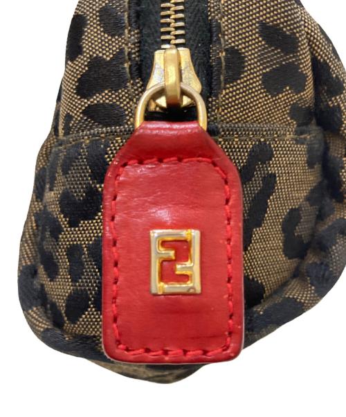 FENDI（フェンディ）FENDI (フェンディ) レオパードパターン 総柄ポーチ ブラウンの古着・服飾アイテム