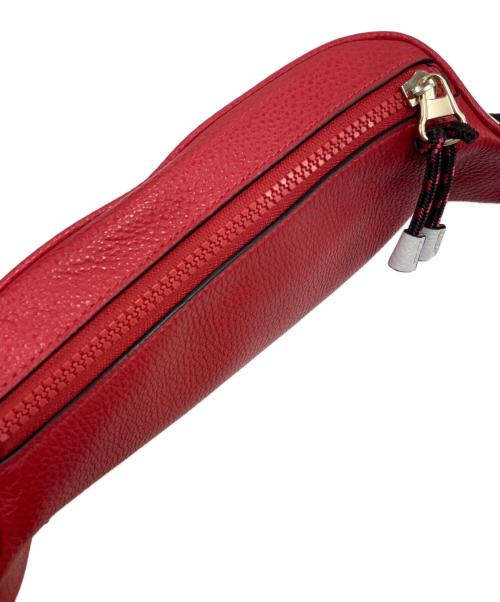 COACH（コーチ）COACH (コーチ) バイカラーボディバッグ レッド×アイボリーの古着・服飾アイテム