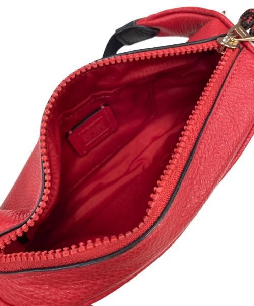 COACH（コーチ）COACH (コーチ) バイカラーボディバッグ レッド×アイボリーの古着・服飾アイテム