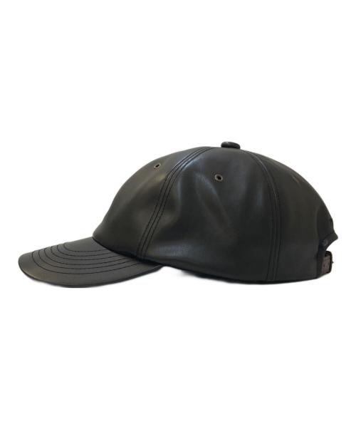 PABLO VINCI（パブロビンチ）PABLO VINCI (パブロビンチ) 6 PANEL CAP FAKE LUMBSKIN ブラックの古着・服飾アイテム