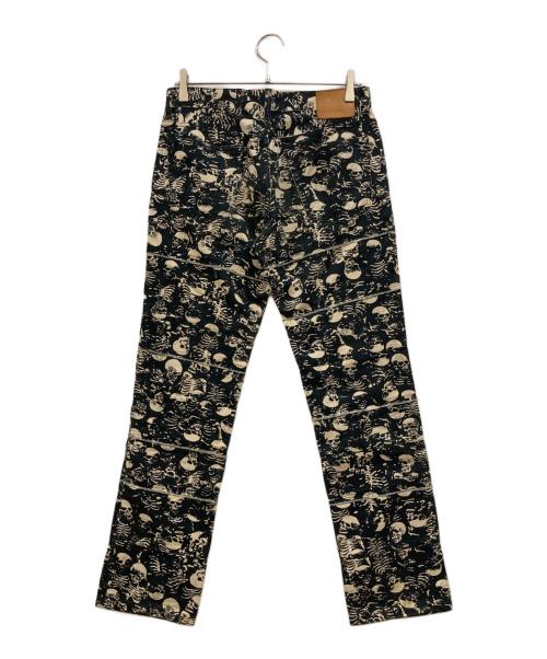 Hysteric Glamour（ヒステリックグラマー）Hysteric Glamour (ヒステリックグラマー) スカル総柄パンツ ブラック サイズ:表記無し(M-L相当)の古着・服飾アイテム