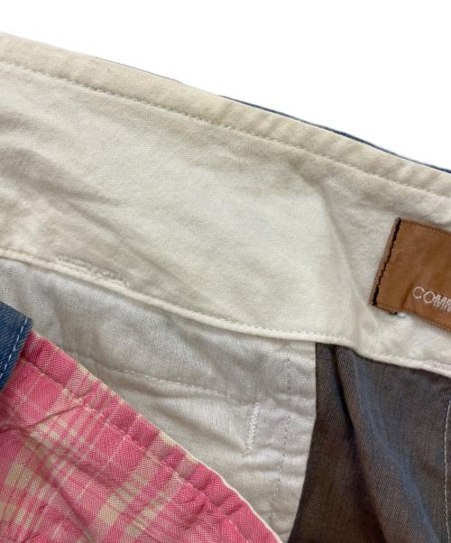 tricot COMME des GARCONS（トリココムデギャルソン）tricot COMME des GARCONS (トリココムデギャルソン) panel-design cropped pants インディゴ×ピンク サイズ:Ｍの古着・服飾アイテム