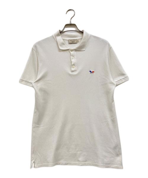 maison kitsune（メゾンキツネ）MAISON KITSUNE (メゾンキツネ) ポロシャツ ホワイト サイズ:Ｍの古着・服飾アイテム