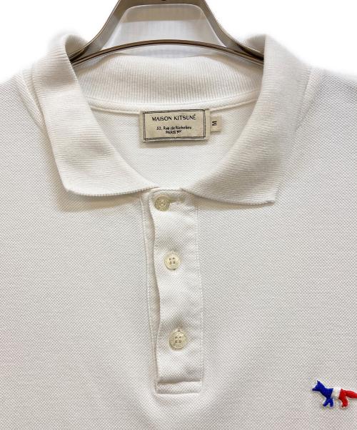 maison kitsune（メゾンキツネ）MAISON KITSUNE (メゾンキツネ) ポロシャツ ホワイト サイズ:Ｍの古着・服飾アイテム