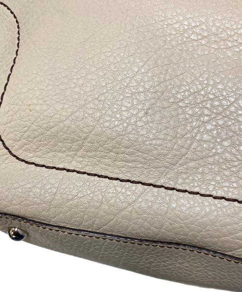 TOD'S（トッズ）TOD'S (トッズ) D ステッチデザイン レザートートバッグ アイボリーの古着・服飾アイテム