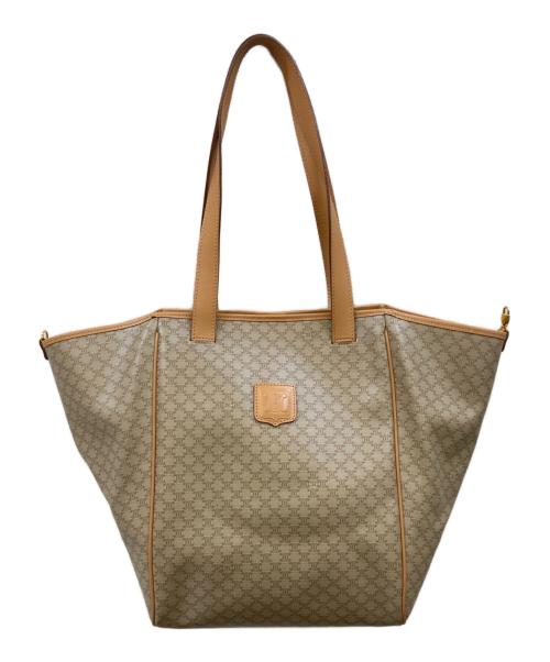CELINE（セリーヌ）CELINE (セリーヌ) マカダム柄トートバッグ ベージュの古着・服飾アイテム