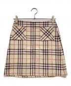 BURBERRY BLUE LABELバーバリー ブルー レーベル）の古着「ノバチェックスカート」｜ベージュ