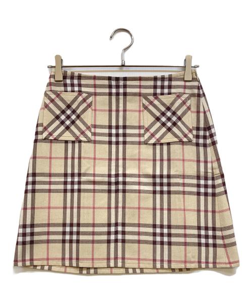 BURBERRY BLUE LABEL（バーバリー ブルー レーベル）BURBERRY BLUE LABEL (バーバリー ブルー レーベル) ノバチェックスカート ベージュ サイズ:38 未使用品の古着・服飾アイテム