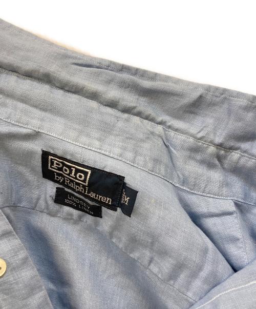 POLO RALPH LAUREN（ポロ・ラルフローレン）POLO RALPH LAUREN (ポロ・ラルフローレン) LINDSEY リネンシャツ ブルー サイズ:Ｍの古着・服飾アイテム
