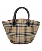 BURBERRY BLUE LABELバーバリー ブルー レーベル）の古着「ノバチェックハンドバッグ」｜ベージュ