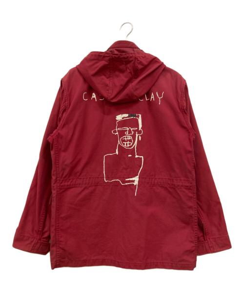 SUPREME（シュプリーム）SUPREME (シュプリーム) Jean-Michel Basquiat (ジャン ミシェル バスキア) BASQUIAT M-65 フィールドジャケット レッド サイズ:XLの古着・服飾アイテム