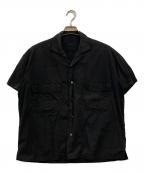 Porter Classicポータークラシック）の古着「kerouac オープンカラーシャツ」｜ブラック
