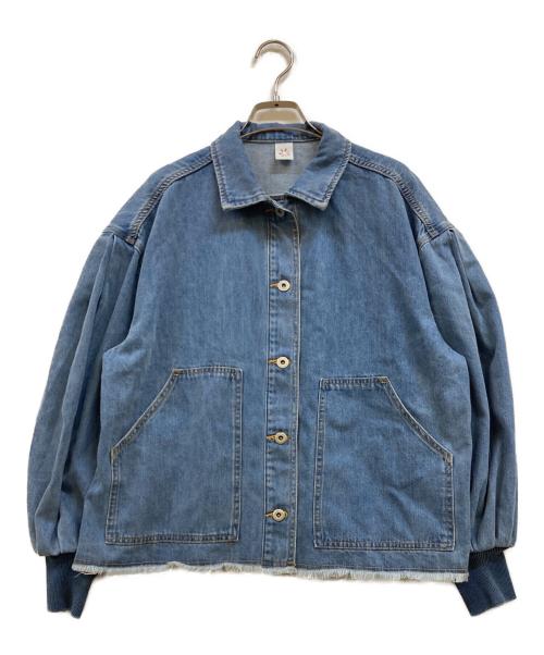 FRIPIER（フリピエ）FRIPIER (フリピエ) 袖リブデザイン デニムジャケット インディゴ サイズ:1の古着・服飾アイテム