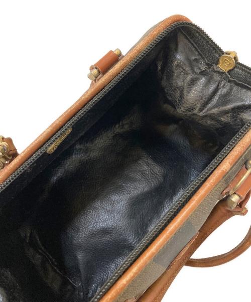 FENDI（フェンディ）FENDI (フェンディ) ペカン柄ミニボストンバッグ ブラック×ブラウンの古着・服飾アイテム