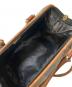 中古・古着 FENDI (フェンディ) ペカン柄ミニボストンバッグ ブラック×ブラウン：25000円