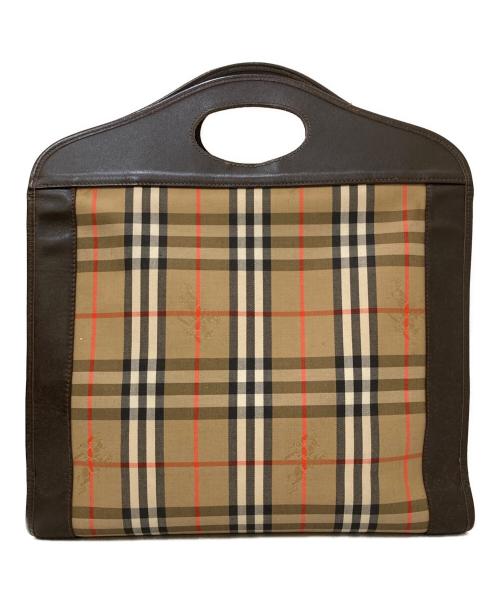 Burberry's（バーバリーズ）Burberry's (バーバリーズ) シャドーホース ノバチェック トートバッグ ベージュの古着・服飾アイテム