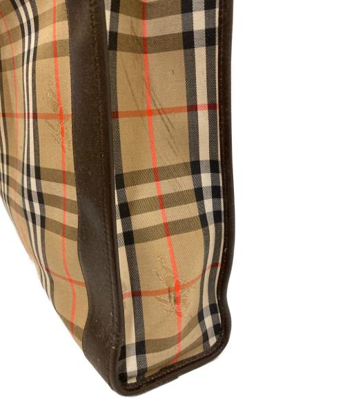 Burberry's（バーバリーズ）Burberry's (バーバリーズ) シャドーホース ノバチェック トートバッグ ベージュの古着・服飾アイテム