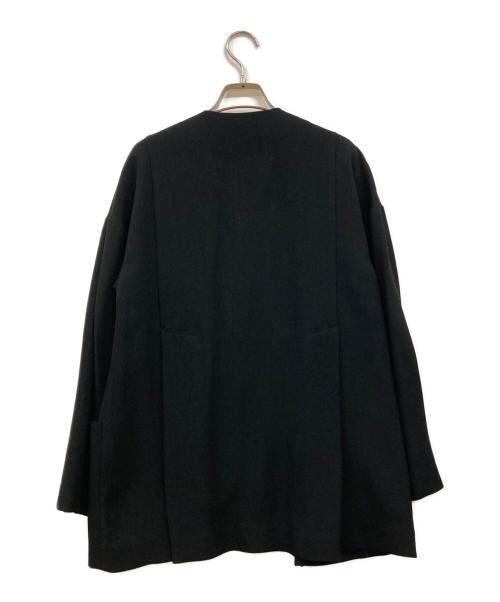 L'EQUIPE（レキップ）L'EQUIPE (レキップ) トリアセテートノーカラージャケット ブラック サイズ:38の古着・服飾アイテム