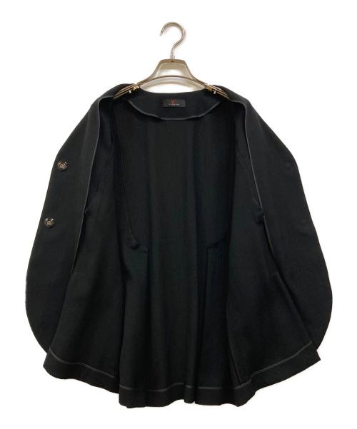 L'EQUIPE（レキップ）L'EQUIPE (レキップ) トリアセテートノーカラージャケット ブラック サイズ:38の古着・服飾アイテム
