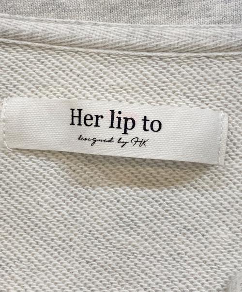 HER LIP TO（ハーリップトゥ）Her lip to (ハーリップトゥ) Embroidery Polo Sweatshirt グレー サイズ:Fの古着・服飾アイテム