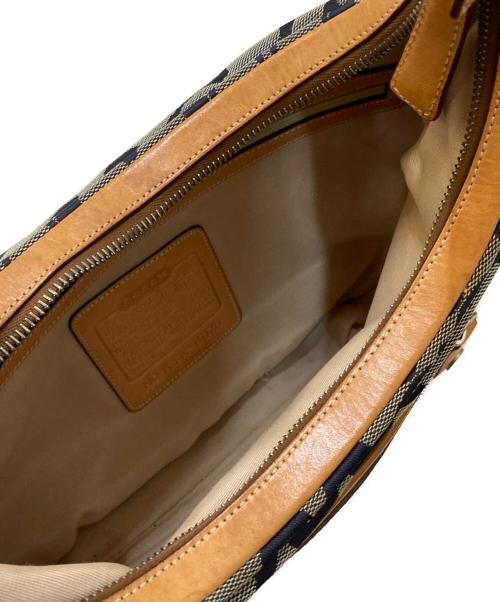 COACH（コーチ）COACH (コーチ) シグネチャー キャンバス ホーボー ワンショルダーバッグ ネイビーの古着・服飾アイテム