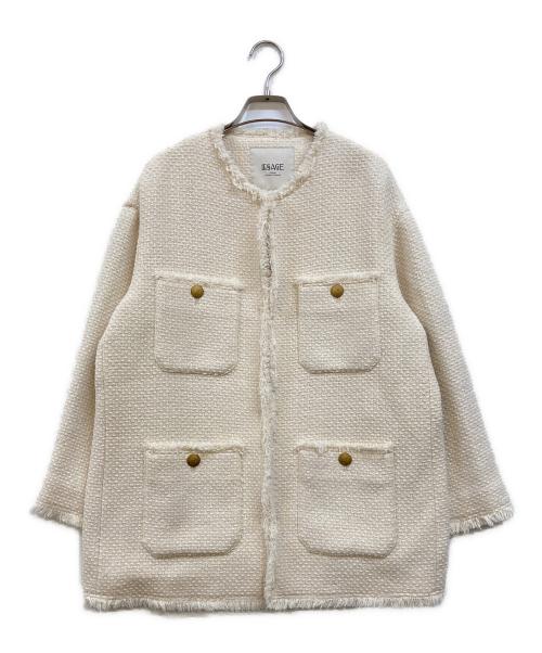 journal standard L'essage（ジャーナルスタンダード レサージュ）journal standard L'essage (ジャーナルスタンダード レサージュ) GIOLICAツイード BIGジャケット ベージュ サイズ:-の古着・服飾アイテム