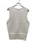 NKNIT (ンニット) cord yarn V-neck KNIT vest ホワイト サイズ:2：8000円