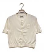 NKNITンニット）の古着「silk cotton crew neck KNIT T-shirt」｜ホワイト