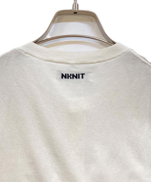 NKNIT（ンニット）NKNIT (ンニット) silk cotton crew neck KNIT T-shirt ホワイト サイズ:1の古着・服飾アイテム