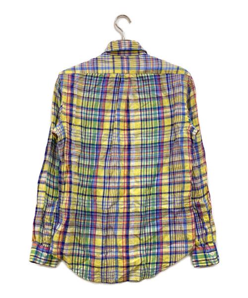 POLO RALPH LAUREN（ポロ・ラルフローレン）POLO RALPH LAUREN (ポロ・ラルフローレン) リネンチェックシャツ イエロー サイズ:Sの古着・服飾アイテム