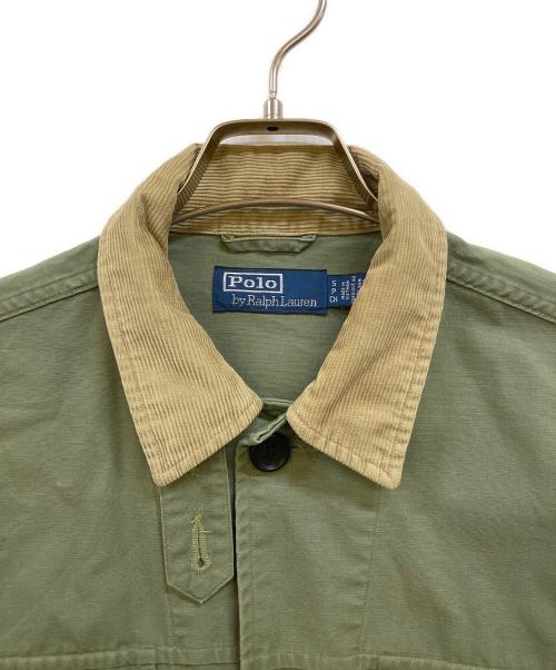 POLO RALPH LAUREN（ポロ・ラルフローレン）POLO RALPH LAUREN (ポロ・ラルフローレン) コットンキャンバスオーバーシャツ カーキ サイズ:Sの古着・服飾アイテム