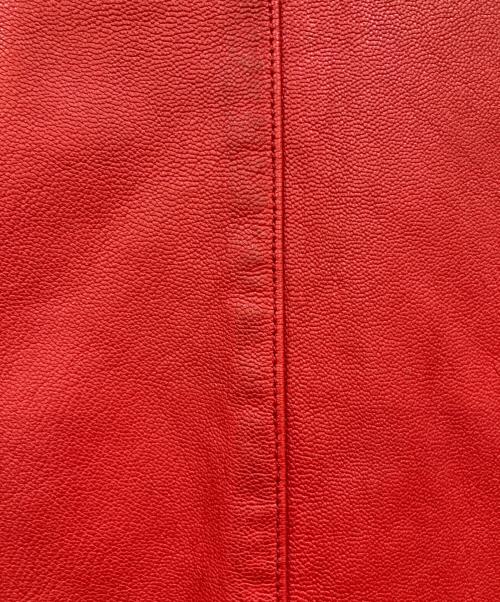DIESEL（ディーゼル）DIESEL (ディーゼル) L-ADAM シングル ラムレザージャケット レッド サイズ:54の古着・服飾アイテム