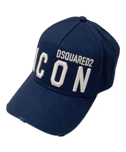 DSQUARED2（ディースクエアード）DSQUARED2 (ディースクエアード) ICON キャップ ネイビーの古着・服飾アイテム