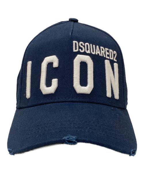 DSQUARED2（ディースクエアード）DSQUARED2 (ディースクエアード) ICON キャップ ネイビーの古着・服飾アイテム