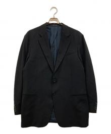 ARMANI COLLEZIONI（アルマーニ コレツィオーニ）の古着「2B ウール テーラードジャケット」｜ブラック
