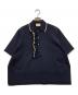 UNITED ARROWS（ユナイテッドアローズ）の古着「ミニマルフリルニットポロシャツ」｜ネイビー
