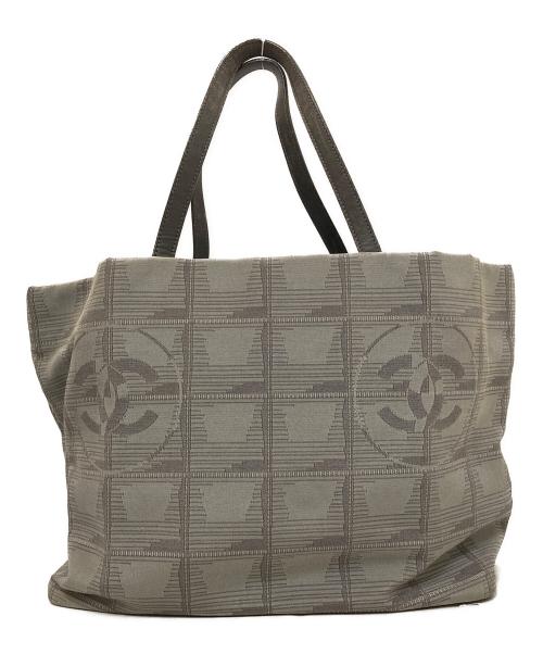 CHANEL（シャネル）CHANEL (シャネル) ニュートラベルライン ココマーク トートバッグ MM グレー サイズ:MMの古着・服飾アイテム