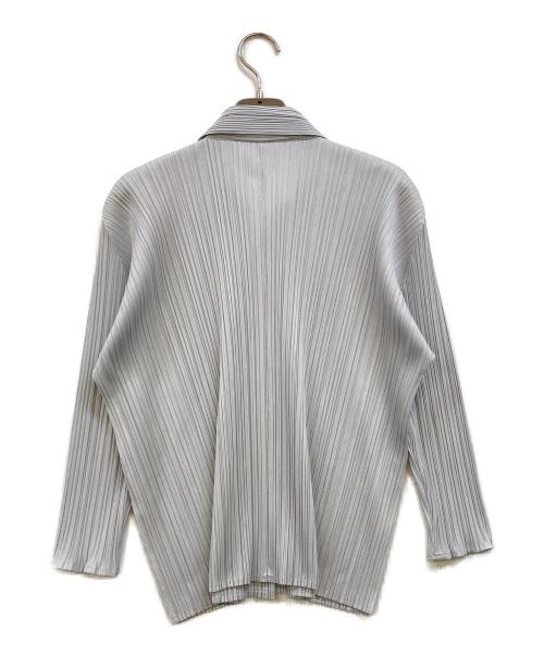 PLEATS PLEASE（プリーツプリーズ）PLEATS PLEASE (プリーツプリーズ) プリーツカーディガン グレー サイズ:4の古着・服飾アイテム