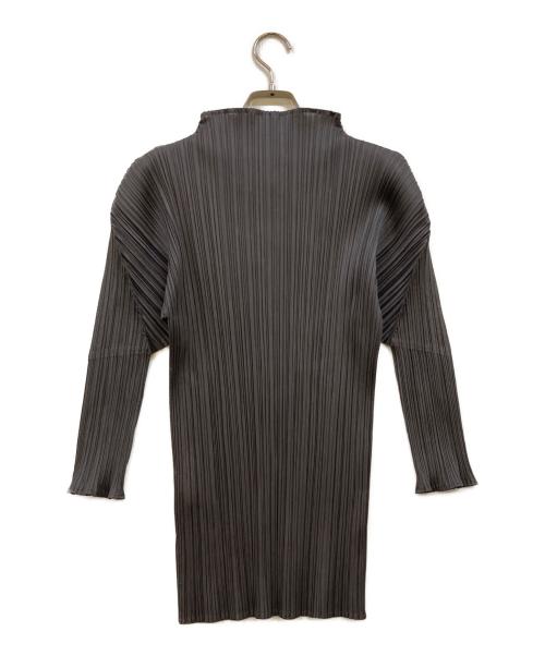 PLEATS PLEASE（プリーツプリーズ）PLEATS PLEASE (プリーツプリーズ) プリーツハイネックカットソー グレー サイズ:3の古着・服飾アイテム