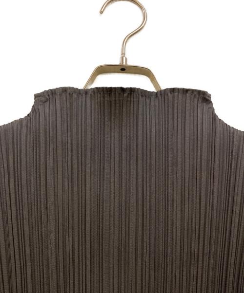 PLEATS PLEASE（プリーツプリーズ）PLEATS PLEASE (プリーツプリーズ) プリーツハイネックカットソー グレー サイズ:3の古着・服飾アイテム