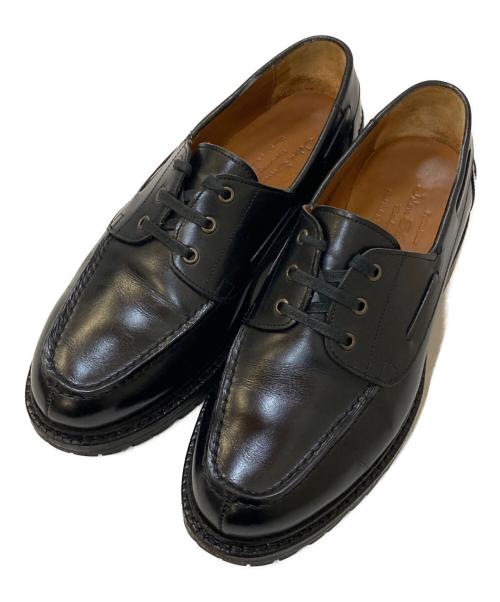 Jalan Sriwijaya（ジャランスリウァヤ）Jalan Sriwijaya (ジャランスリウァヤ) BLACK CALF デッキシューズ ブラック サイズ:8の古着・服飾アイテム