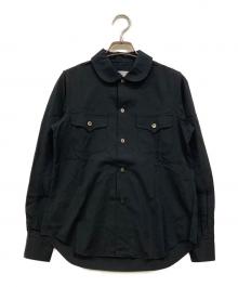 COMME des GARCONS COMME des GARCONS（コムデギャルソン コムデギャルソン）の古着「丸襟Wポケットシャツ」｜ブラック
