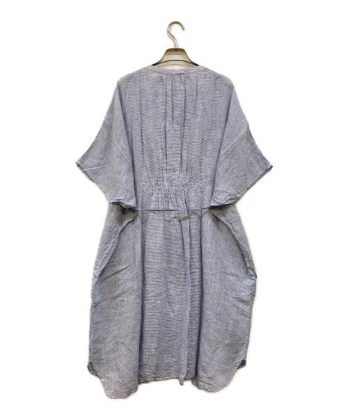 LOISIR（ロワズィール）LOISIR (ロワズィール) シャツワンピース ブルー×ホワイト サイズ:38の古着・服飾アイテム