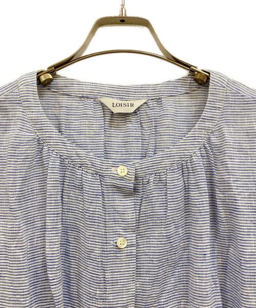 LOISIR（ロワズィール）LOISIR (ロワズィール) シャツワンピース ブルー×ホワイト サイズ:38の古着・服飾アイテム