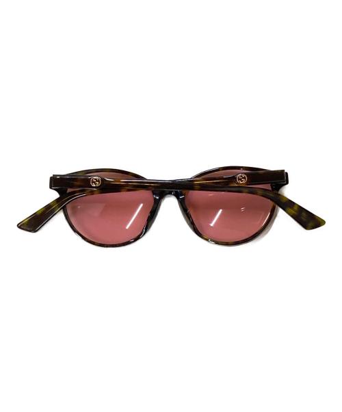 GUCCI（グッチ）GUCCI (グッチ) インターロッキングG カラーレンズサングラス ブラウン サイズ:SIZE 51□17-150の古着・服飾アイテム