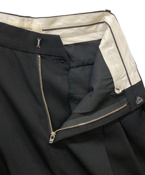 TODAYFUL（トゥデイフル）TODAYFUL (トゥデイフル) Tuck Wide Trousers ブラック サイズ:Sの古着・服飾アイテム
