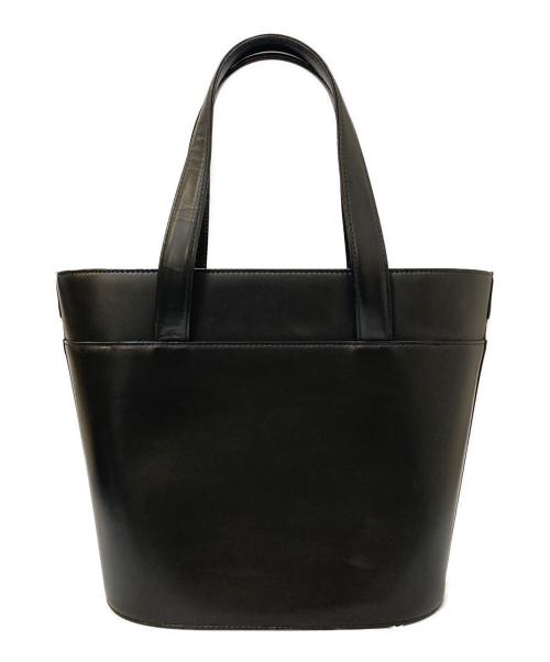 BURBERRY（バーバリー）BURBERRY (バーバリー) 裏地シャドーホース ノバチェック レザーハンドバッグ ブラックの古着・服飾アイテム