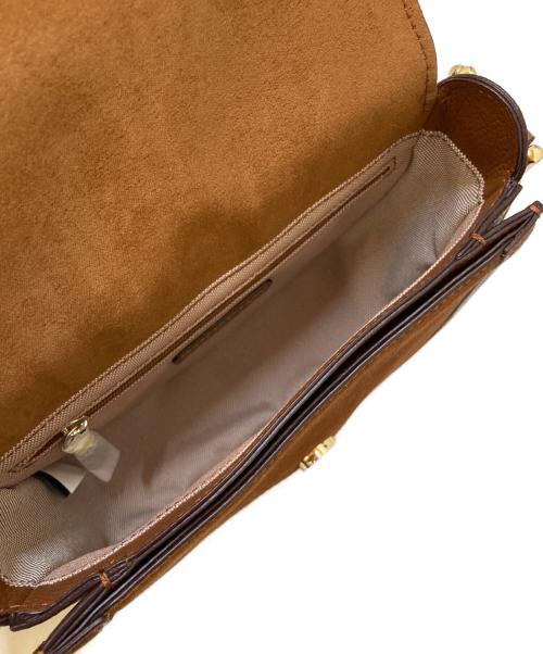 COLE HAAN（コールハーン）COLE HAAN (コールハーン) クラシックミニサドルショルダーバッグ ブラウンの古着・服飾アイテム