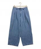 SLOBE IENAスローブ イエナ）の古着「LEDENIM TUCK TROUSERデニム」｜インディゴ