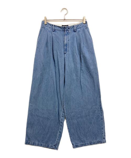 SLOBE IENA（スローブ イエナ）SLOBE IENA (スローブ イエナ) LEDENIM TUCK TROUSERデニム インディゴ サイズ:Ｌの古着・服飾アイテム